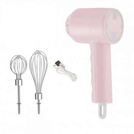 Wireless Portable Hand Blender Electric Food Mixer 3 Speeds Pink / spain
