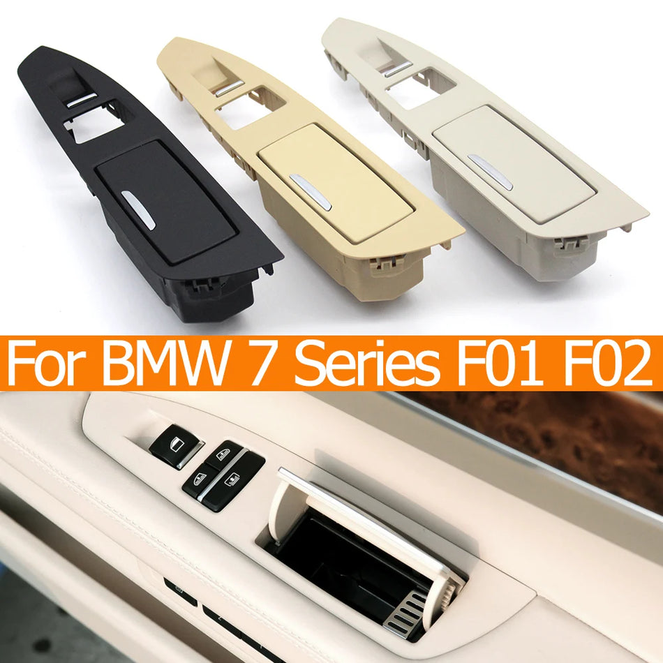 Rear Door Window Switch Cover Armrest Panel for BMW 7 Series F01 F02 PC ABS Durable Construction
