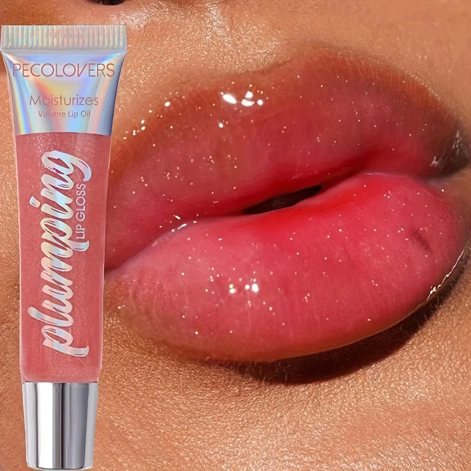 Glitter Lip Gloss - Moisturizing Fruit Lip Oil for Full, Luscious Lips
