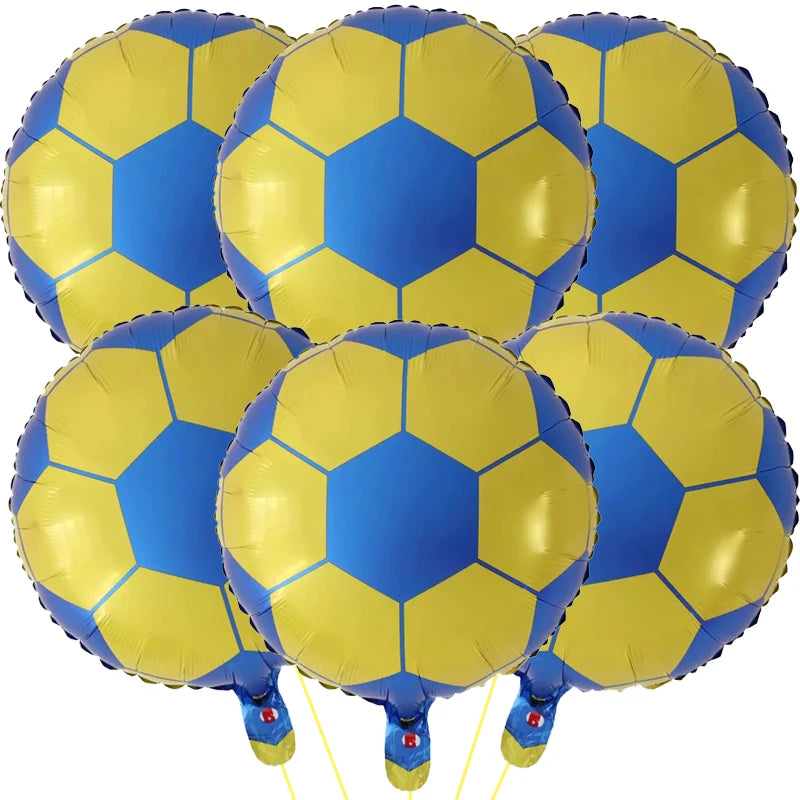 6Pcs 18 Inch Soccer Ball Balloons - Perfect for Kids' Parties &amp; Events as the picture / 18 inch / 6pcs
