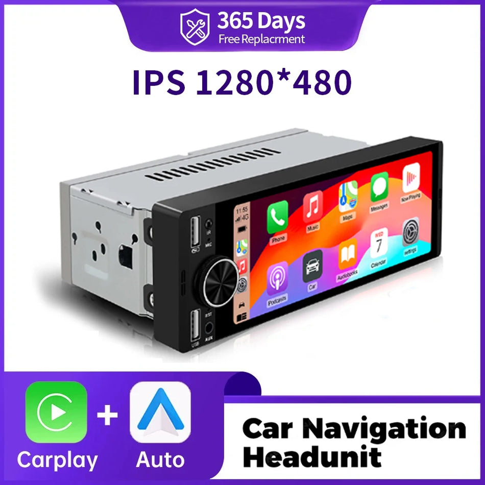 Toyota, Kia, VW, Hyundai 1DIN Android Car Stereo With CarPlay, Android Auto