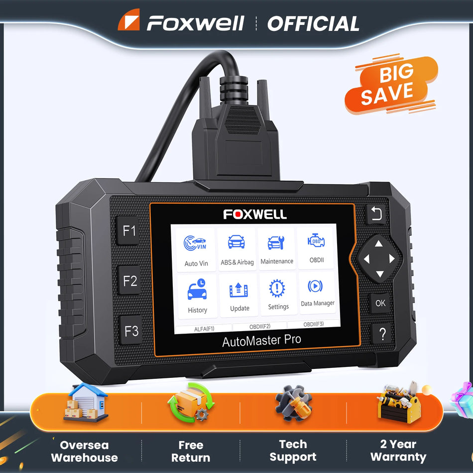 Foxwell NT650 Pro Scanner OBDII Ferramenta de Diagnóstico Bidirecional para Carros Leitor de Códigos ABS SRS e Diagnóstico de Manutenção OBD2