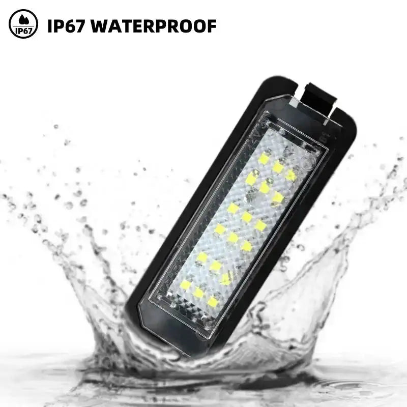 VW Two Piece LED License Plate Lights Canbus 12V For Golf