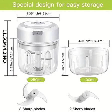Electric Kitchen Food Chopper &ndash; Convenient USB Portable Design