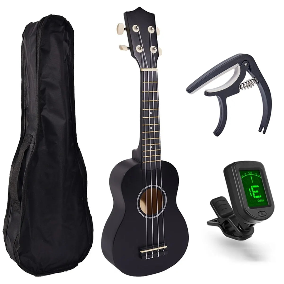 Miwayer Soprano Ukulele &ndash; Beginner Friendly Starter Kit Black 21 Inch