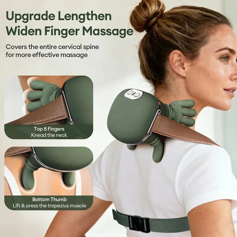 Wireless Neck Massager for Neck and Shoulders with Kneading Brushless Motor