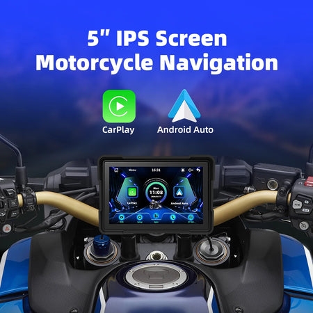EKIY 5.0 Inch Wireless CarPlay Moto &ndash; Portable Digital Motorcycle GPS Navigation Screen
