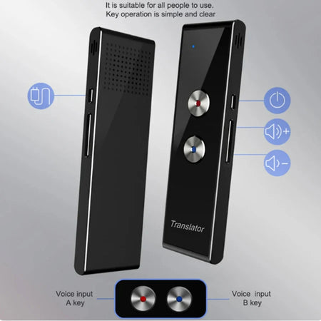 Portable T8 Smart Voice Translator | 40 Languages | Real-Time Two-Way Translation