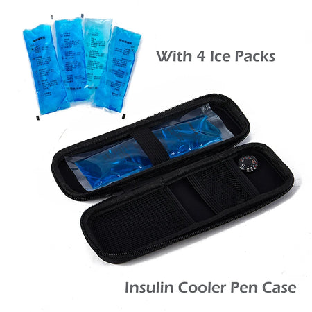 Insulin Cooler Bag &ndash; Portable Shockproof With 4 Ice Packs