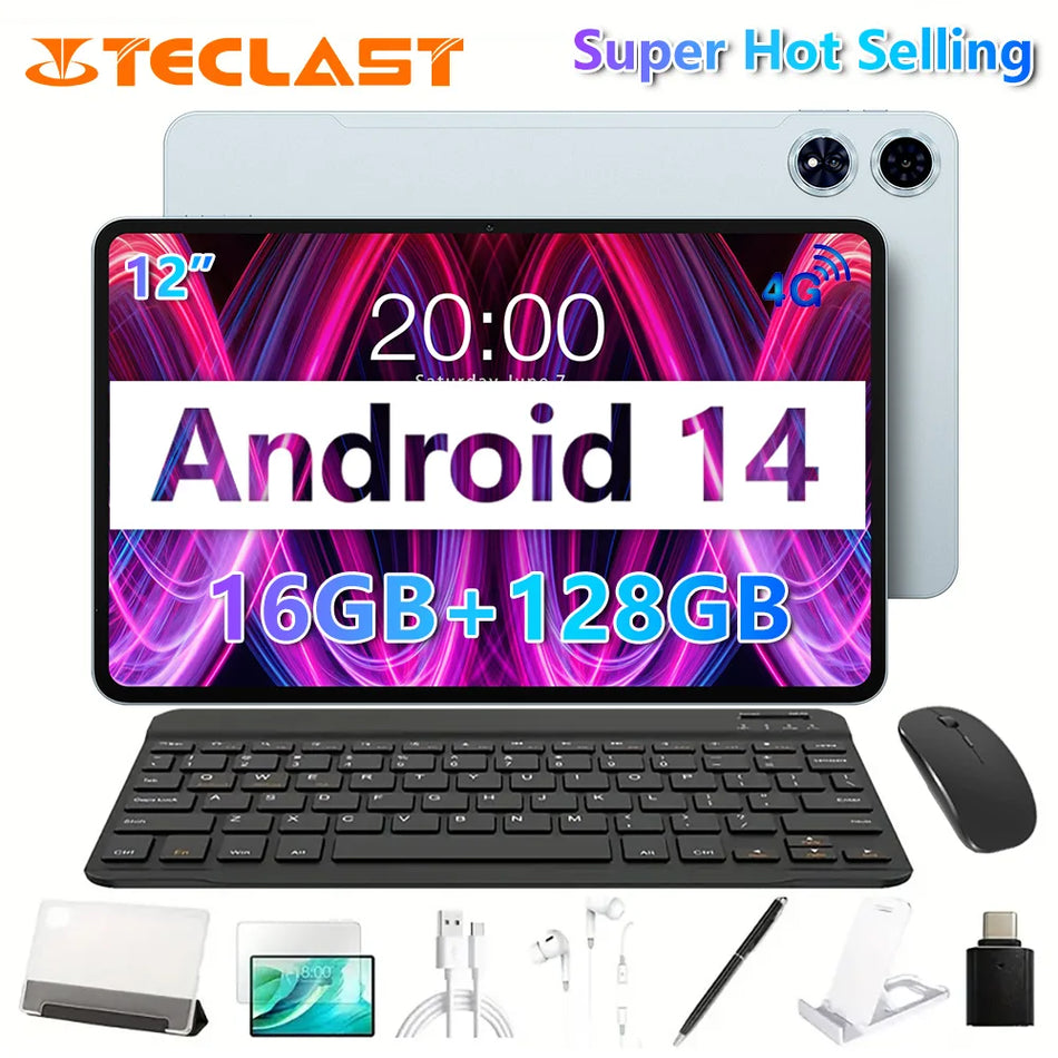 Teclast T60PLUS Tablet &ndash; Android 14 Dual SIM 4G, 8000mAh Default Title