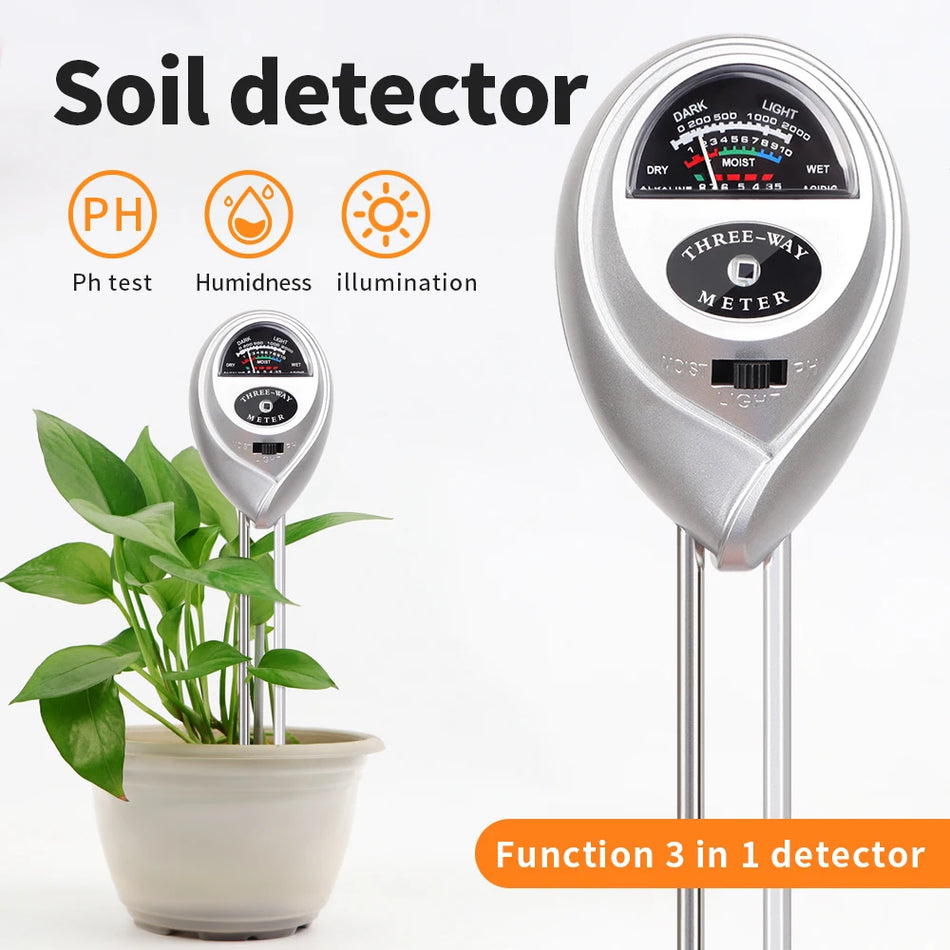 3 In 1 Soil Detector Humidity Sunlight PH Meter &ndash; Digital PH Default Title