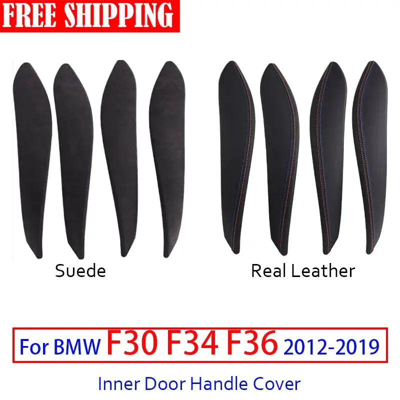 For BMW F30 F32 F34 2013-2019 Leather Interior Trim Door Pull Handle Cover 3 4 Series M3 M4 F31 F33 F80 F82 F83 F84 by InterCyprus Trading Ltd
