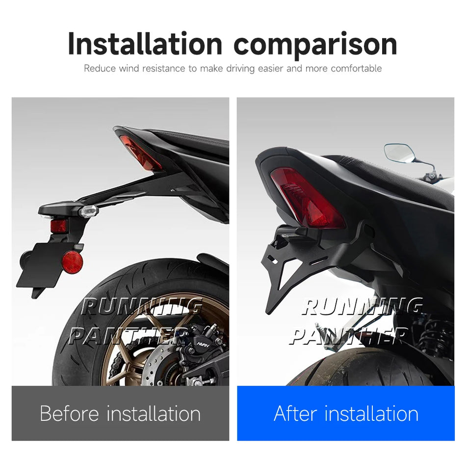 Metāla numura zīmes turētājs Honda CB650R 2024-un vēlāk aizmugurējā statņa rāmis