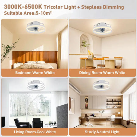 Smart LED Ceiling Fan with Remote