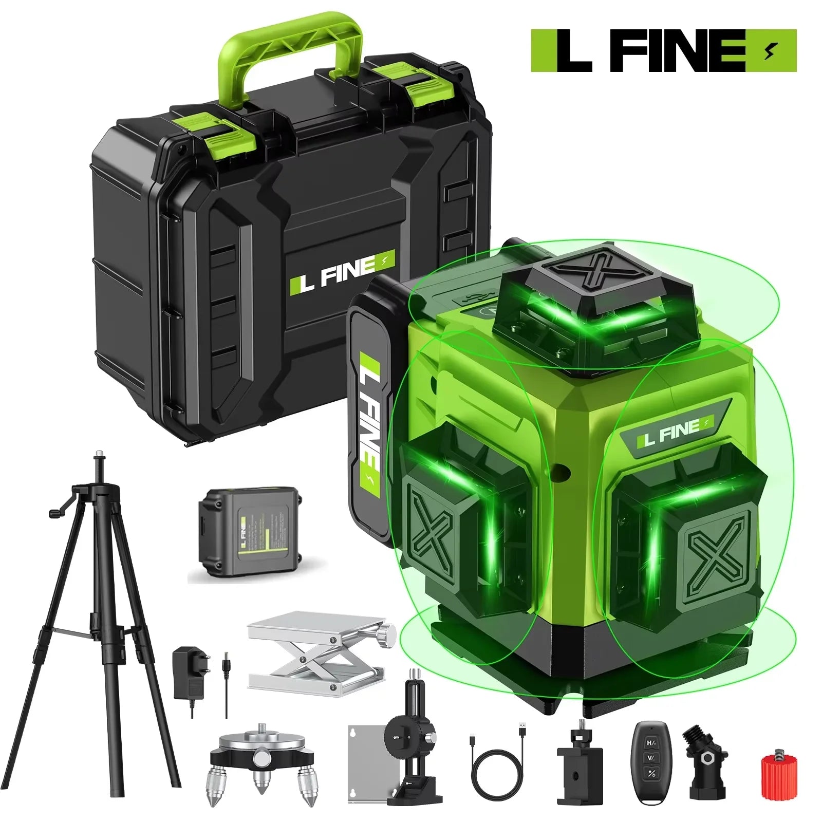 Lfine 4D 16 Lines 360 Degree Self Leveling Laser &ndash; Tripod