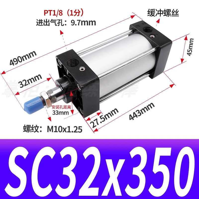 SC32 Pneumatic Actuator &ndash; Double Acting Heavy Duty SC32-350 Stroke