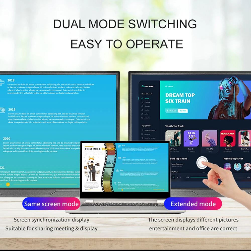 LANLIPU 14 Inch Portable Monitor &ndash; Touch Screen With Built-In Speaker