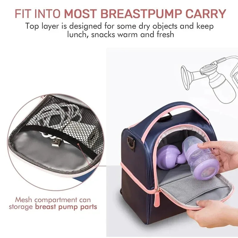MilkMate Backpack &ndash; Double-Layer Insulation for Breast Milk Storage