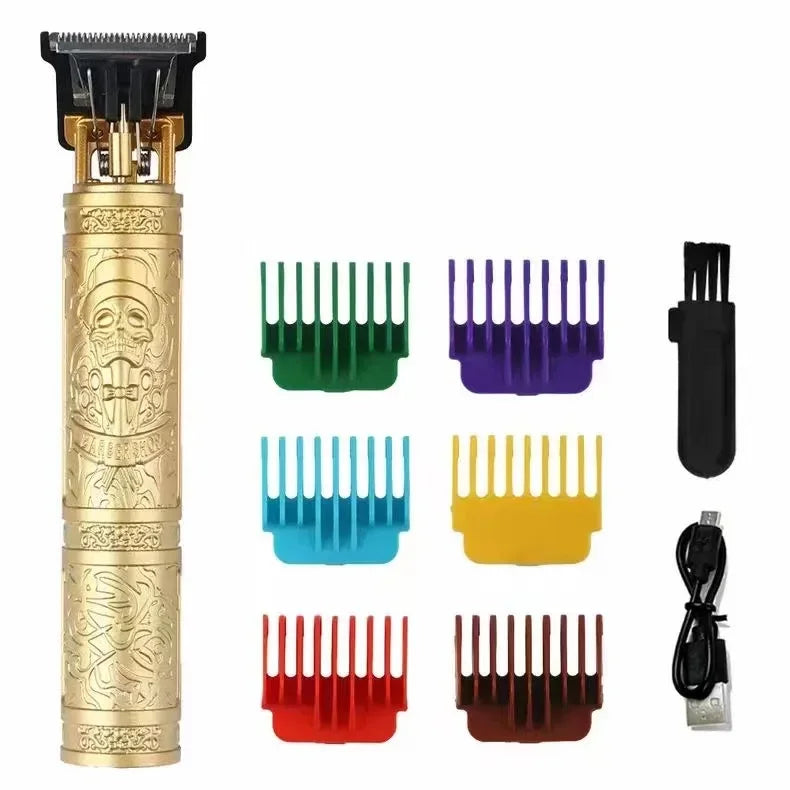 Brangdy T9 Electric Hair Clipper for Men Gold Skull-nobox