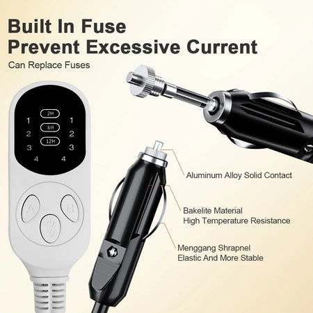 Car Electric Blanket &ndash; 12V Plush Warmer For Travel Comfort