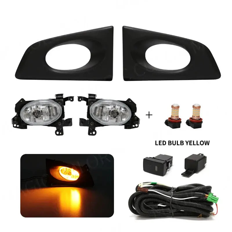 For Honda Fit Jazz G Type 2008 2009 2010 Fog Lamp Headlight Car Front Bumper Fog Light Assembly With LHD/RHD Wires Switch 2Pcs by InterCyprus Trading Ltd