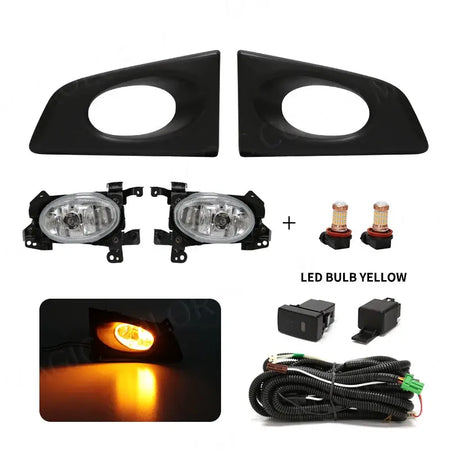 For Honda Fit Jazz G Type 2008 2009 2010 Fog Lamp Headlight Car Front Bumper Fog Light Assembly With LHD/RHD Wires Switch 2Pcs by InterCyprus Trading Ltd
