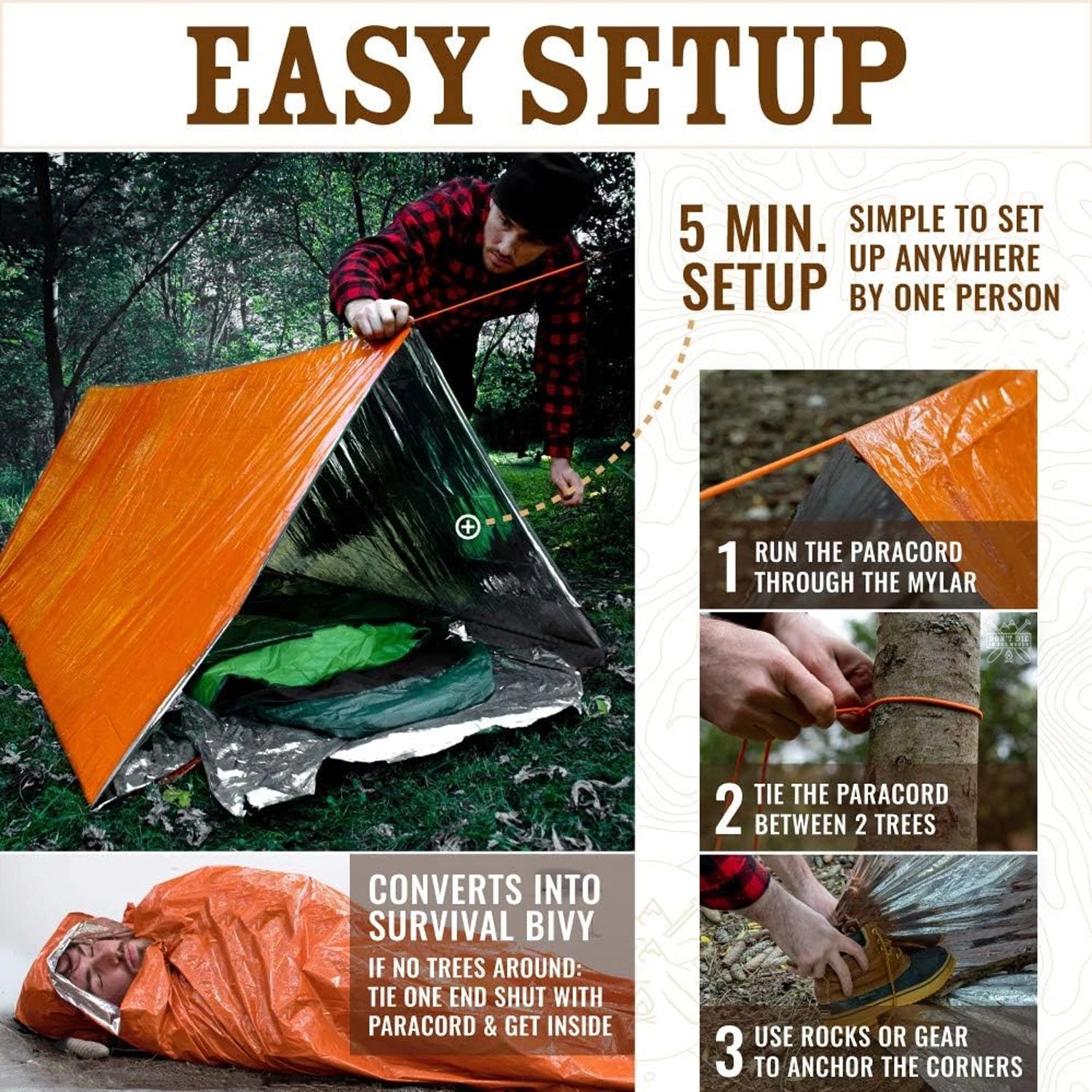 Sanke Rescue 2-Person Waterproof Emergency Survival Tent