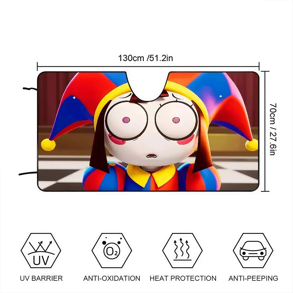Funny D-Digital-Circus Colourful Car SunShade - UV Protection Windshield Cover z2