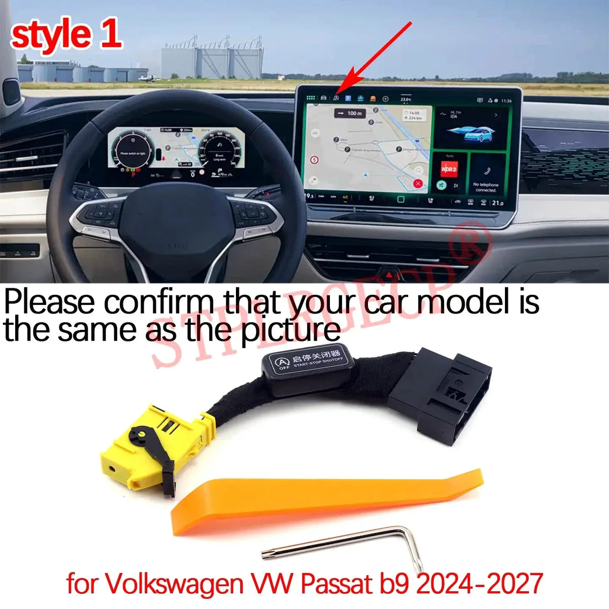For Volkswagen VW Passat B9 2024 2025 2026 2027 Automatic Stop Start Engine System Off Cable Plug and Play Eliminator by InterCyprus Trading Ltd