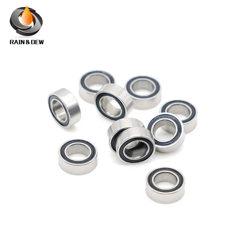 10pcs ABEC-7 Stainless Steel Bearings for Fishing Reels - SMR74-2RS 4x7x2.5mm Default Title