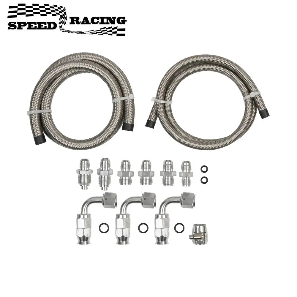 6AN Power Steering Hose Kit Fit for Chevy C10 LS Swap Connects GM Type 2 by InterCyprus Trading Ltd