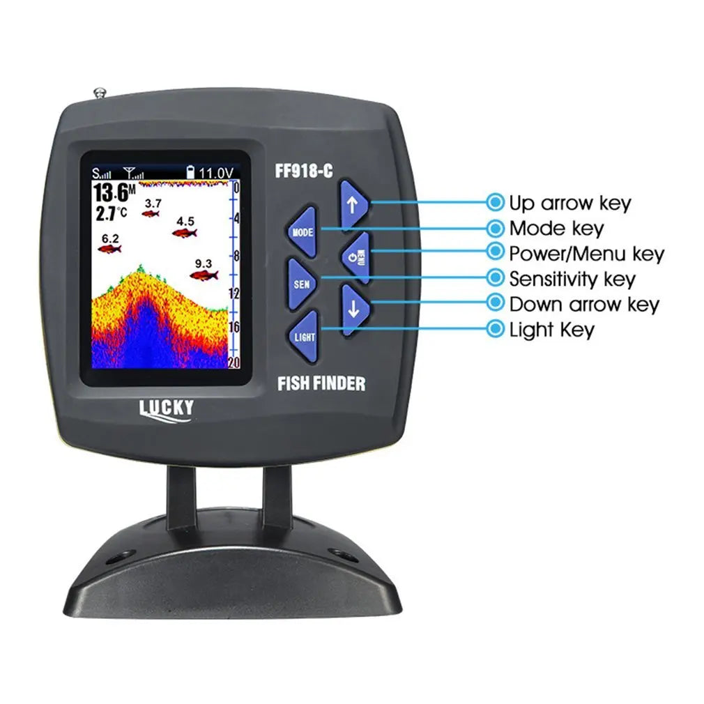 LUCKY FF918-CWLS Wireless Fish Finder - 980ft Range, 45&deg; Sonar