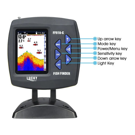 LUCKY FF918-CWLS Wireless Fish Finder - 980ft Range, 45&deg; Sonar