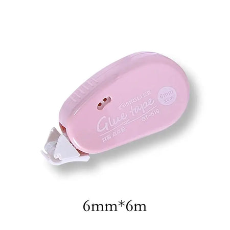 6m x 6mm Double Sided Adhesive Dots Tape for Scrapbooking, Collage &amp; DIY Projects Pink