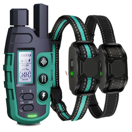 WXRPET Waterproof Electric Dog Training Collar with Remote Control For 2 Dogs