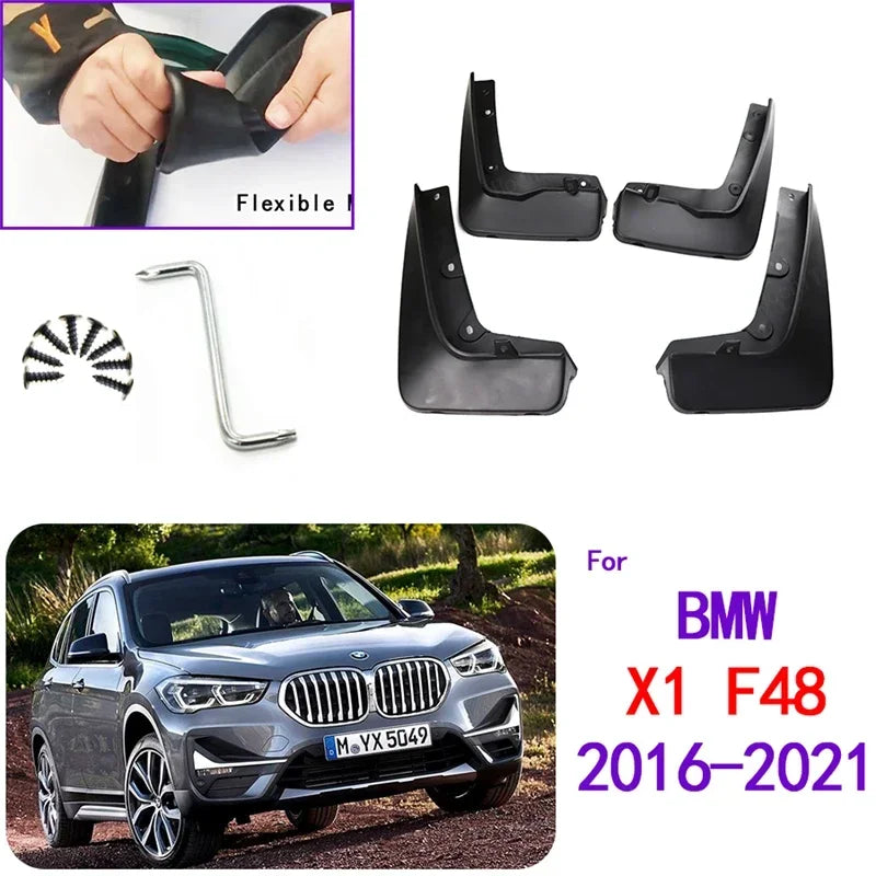 Vorder- und Hinterradkotflügel-Spritzschutz für BMW X1 F48 2016-2021