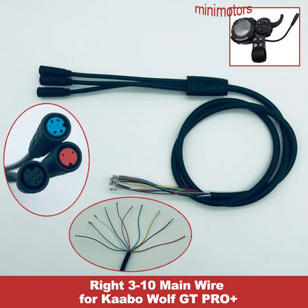 KWHEEL Main Wire Cable for Kaabo Wolf GT, PRO &amp; PRO+ Electric Scooters GT Right 3-10 Wire / CHINA
