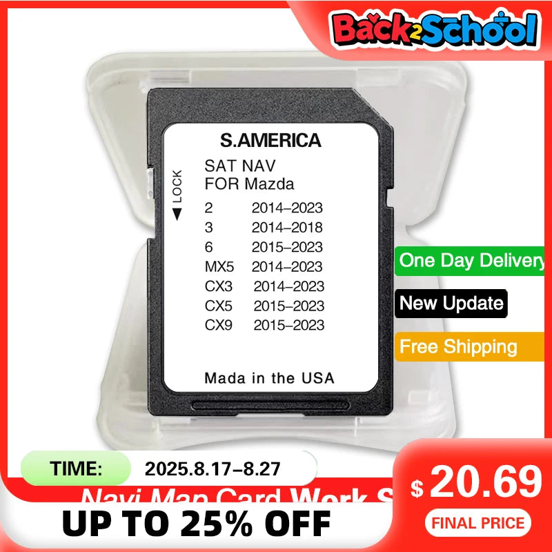 Navinesa 2023 Maps SD Card Mazda &ndash; South America Coverage CHINA / for Mazda 2