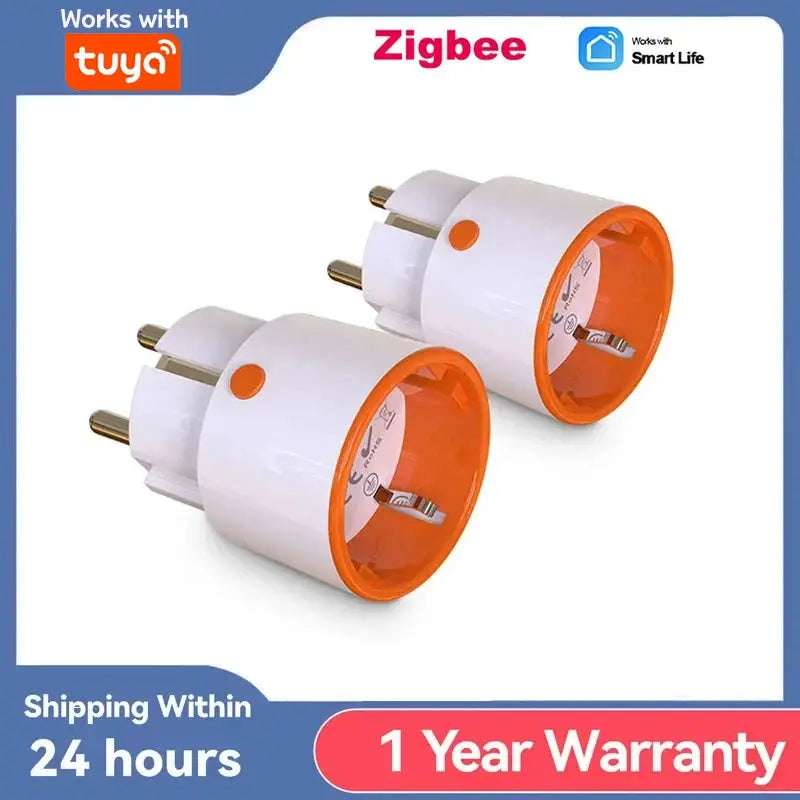 Tuya Zigbee Smart Plug 16A EU With Voice Control, Schedule & Monitoring by InterCyprus Trading Ltd