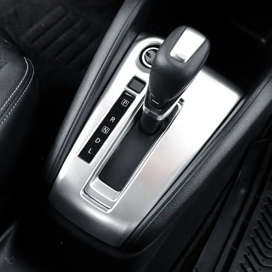 Стикер за панел на скоростния лост Nissan Kicks 2017-2023, ABS сребрист обков