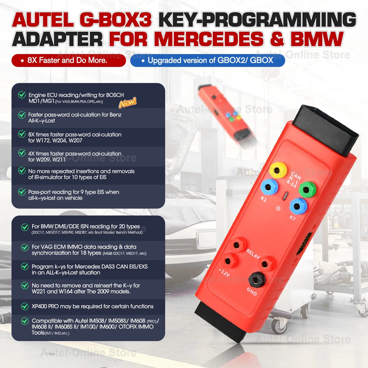 Autel GBOX3 Key Programming Tool G-BOX &ndash; Key Lost Coverage