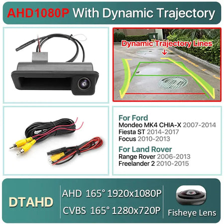 AHD 1080P Rear View Camera for Ford Focus Mondeo MK4 S-Max by InterCyprus Trading Ltd