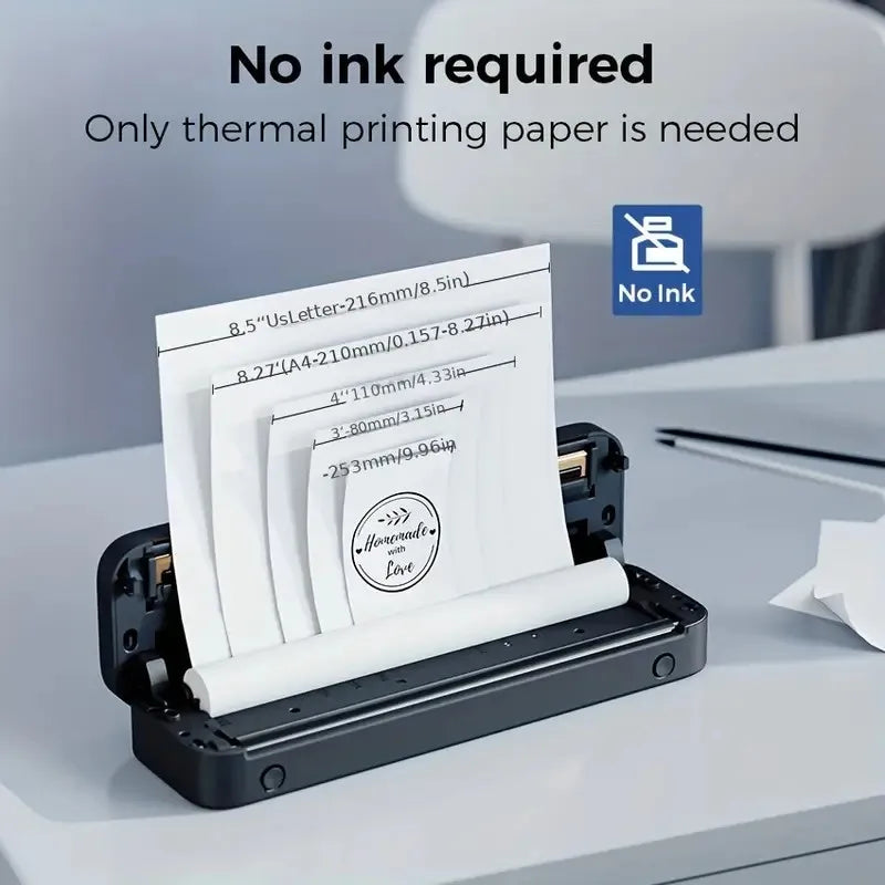 Mini Thermal Printer Bluetooth A4 &ndash; Wireless Printing