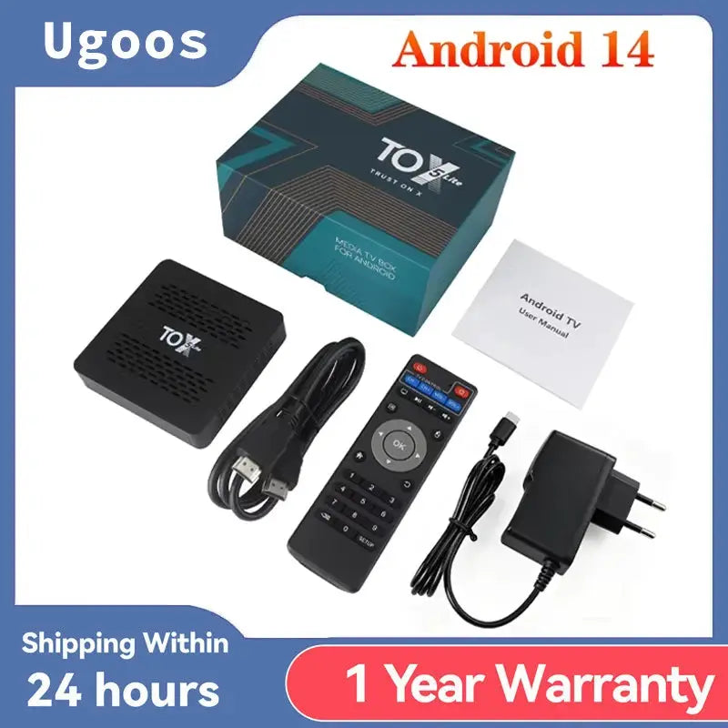 S905X5M Android 14 Smart TV Box with Metal Case, 4K Multimedia Player 2GB 32GB by InterCyprus Trading Ltd
