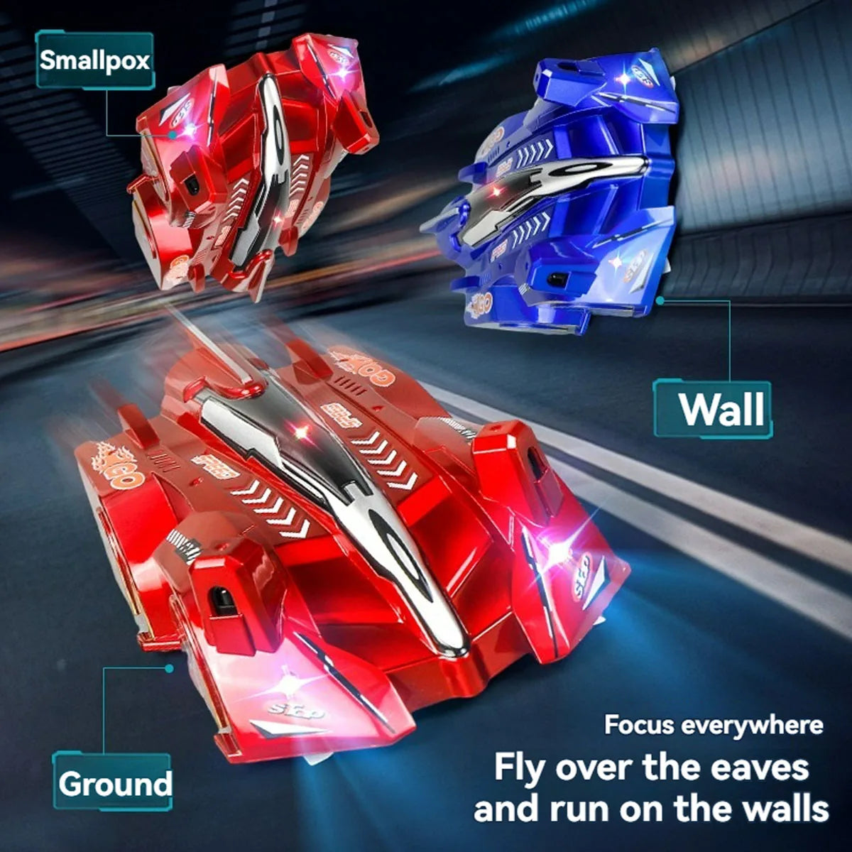 RC Car Stunt Vehicle &ndash; Laser Tracking and Wall Climbing