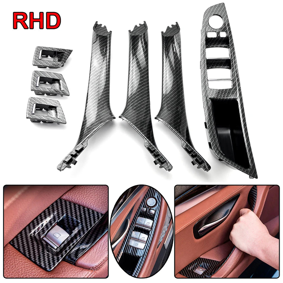 Cubierta de Acabado del Tirador de la Puerta del Pasajero Interior para BMW F10 F11 F18