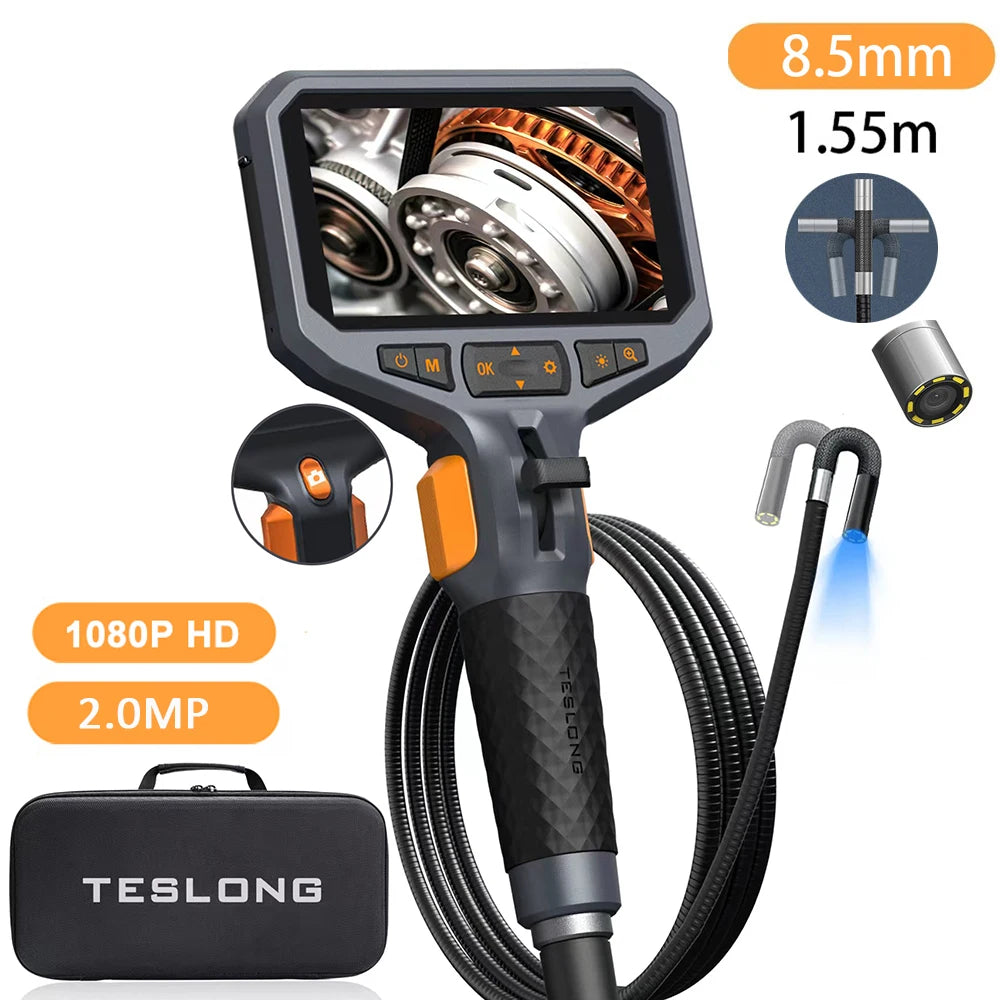 TESLONG TD450S &ndash; Two-Way Articulating Borescope 1080P TD450S8S