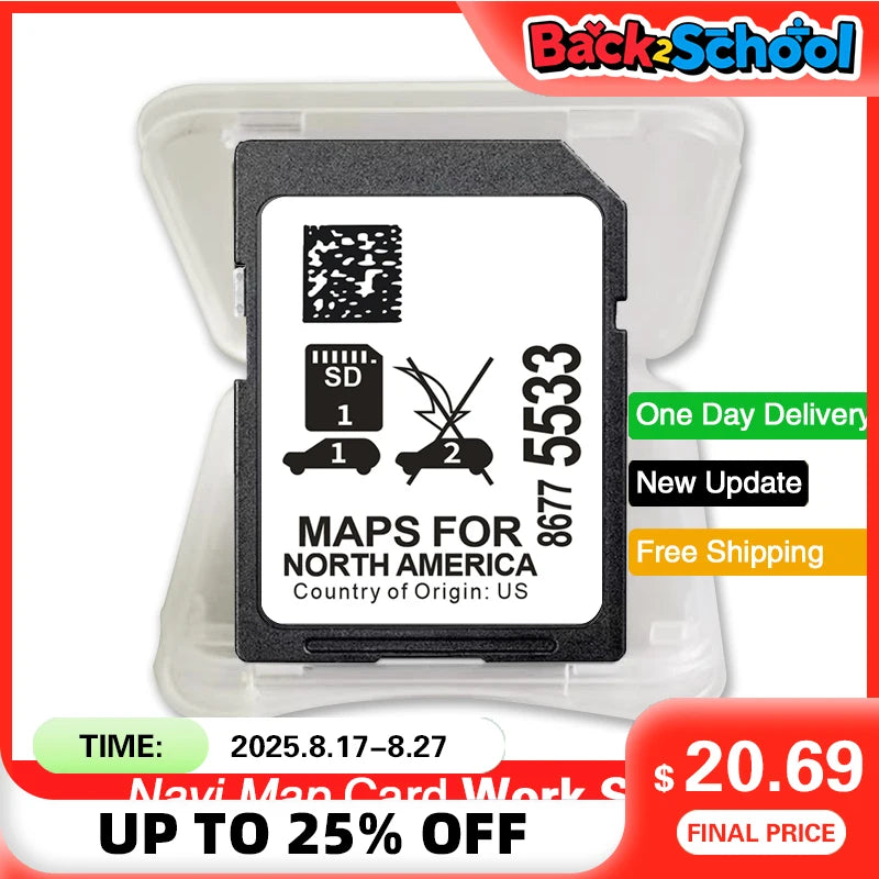 GM 8677-5533 North America 2023 8GB SD Card &ndash; GPS Maps CHINA / for Chevrolet
