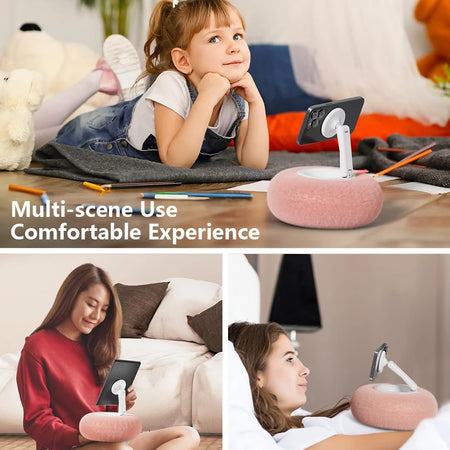 Plush Pillow Magnetic Phone Bracket &ndash; Adjustable Angle For Comfortable Viewing