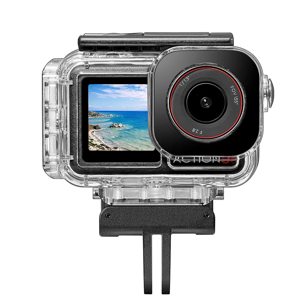 60m Waterproof Case For DJI Osmo Action &ndash; Two Claw Adapter Case with Base